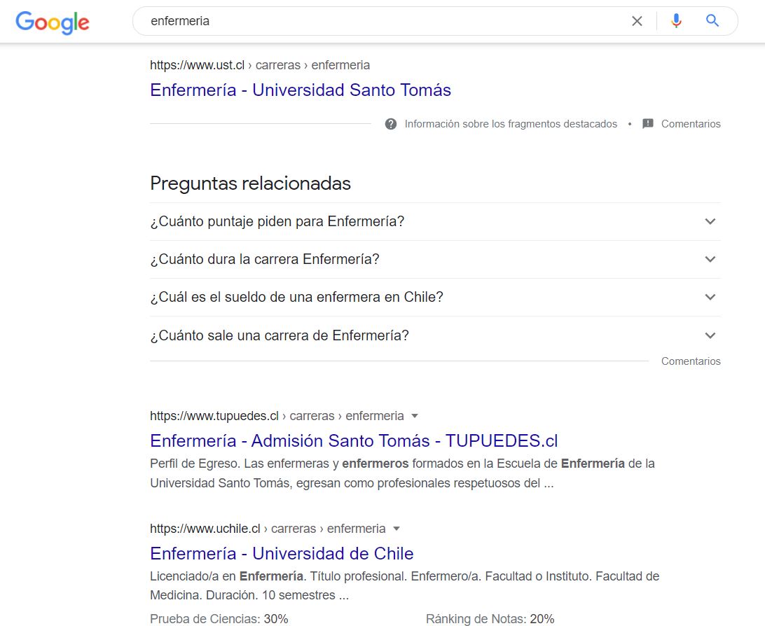 SEO busqueda terminos