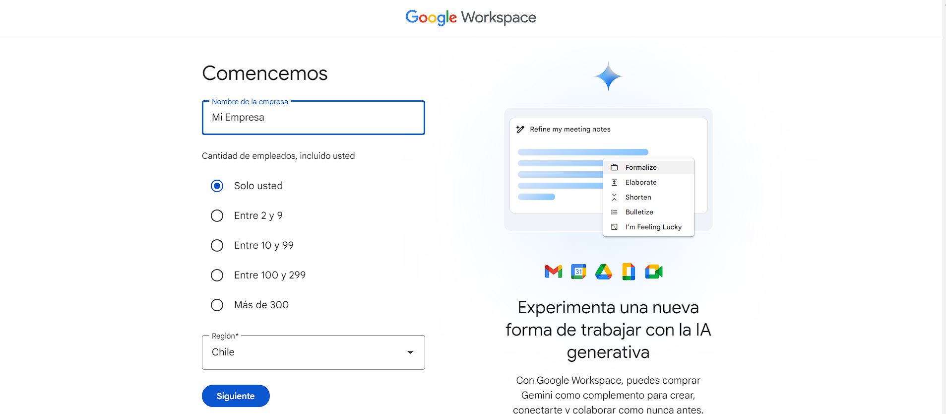 Google workshop Configuración de la Cuenta